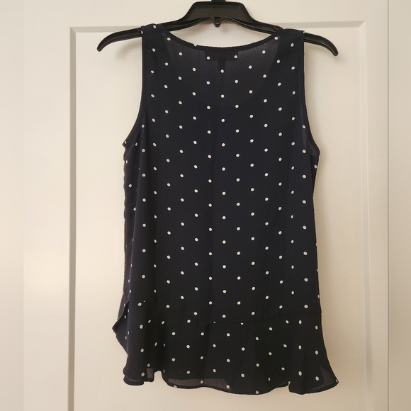 Navy polka dot tank top - Picture 2 of 3